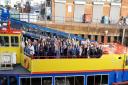 The Coastal and Mid-Devon teams, alongside colleagues from Hospiscare on the Stuart Line Cruise