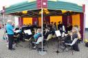 The West Somerset training band in concert at Watchet Esplanade.