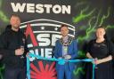 Mayor Cllr Ciaran Cronnelly at the Laser Quest opening in Weston