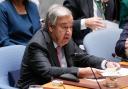 United Nations Secretary-General Antonio Guterres speaks during a Security Council meeting at UN HQ (Seth Wenig/AP