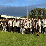 The Weston Ability squad celebrating with friends and family after the 2023/24 campaign