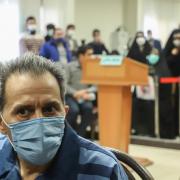 Iranian-German national and US resident Jamshid Sharmahd during his trial at the Revolutionary Court, in Tehran, Iran in 2022 (Koosha Mahshid Falahi/Mizan News Agency via AP)