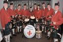 The Shirley Pipe Band, piped in the guests and later piped in the haggis.