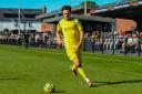 Weston's Billy Kirkman on the ball during their 2-0 victory over Wimborne Town