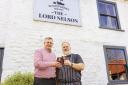 Joe Parks, CEO of Wordforde’s Brewery (left), next to Elliot Ketley, chef patron at The Lord Nelson in Burnham Thorpe