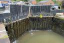 NEEDS REPLACING: The gate in Diglis Basin