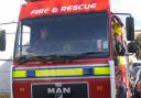 Firefighters arrived at Worle train station to deal with a fire on a train.