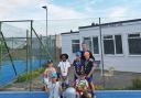 Weston Tennis Club's under- 10s with head coach Jamie Allen.