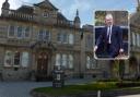 North Somerset Council Town Hall and inset Michael Gove.