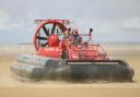 Avon Fire and Rescue Service's Firefly hovercraft on Weston-super-Mare seafront.