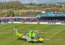 Air ambulance at Weymouth v Yeovil