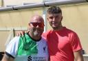 Sam Stocker (right) and Lee Stocker (left) after winning golf bowls fun day competition