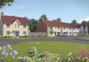 A computer-generated image of homes at Bellway’s new Lavender Rise development in Axbridge, where construction work has just begun.