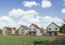 A CGI of the North Field at Court de Wyck by Newland Homes