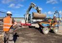 Works are underway at Weston bus depot