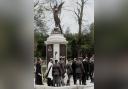 WW1 Grove Park memorial unveiling, colorized