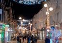 Christmas lights in Weston-super-Mare town centre