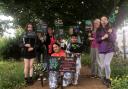 Shruti Bhoyar with a group of volunteers at the community garden