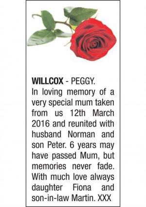 PEGGY WILLCOX