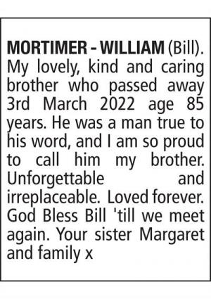 WILLIAM (BILL) MORTIMER