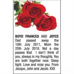 FRANCES and JOYCE BOYD