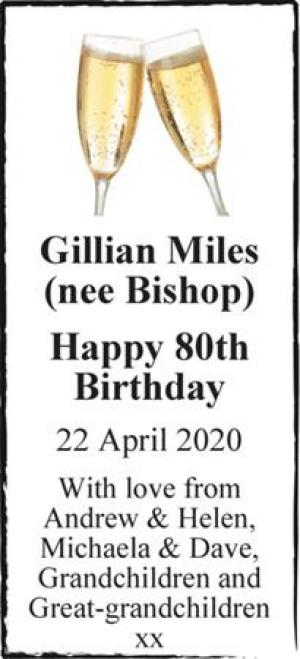 Gillian Miles (nee Bishop)