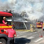 An inferno broke out above a Chinese takeaway in Worle High Street.