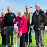 A silver birch sapling was planted as a a memorial to popular coach, John Tucker