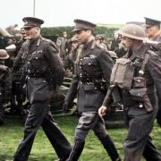 King George VI  on Beach Lawns, Weston, in 1942.