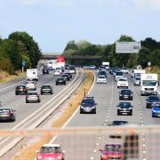 One lane was closed on the M5 between Clevedon and Portishead this afternoon.