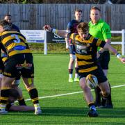 Hornets number 9 Hayden Tuttiett in action against Bournville in their fixture earlier in the season