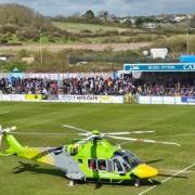 Air ambulance at Weymouth v Yeovil