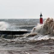 Watchet Harbour pictured during high tides this week.