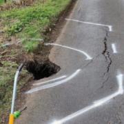 The sinkhole on the B3134.