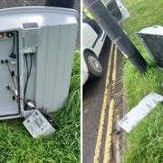 The speed indicator device was “ripped” from the lamppost on Tuesday, May 14.