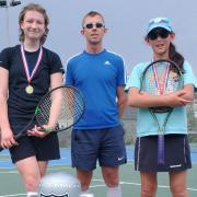 Under 18s finalists Julia Maciejczek (16) and Yuna Byron (11).