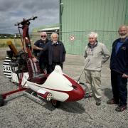 Bryan Grove, Elfan Ap Rees, Dave Organ and Clive Elks with ‘Little Nelllie Too’.