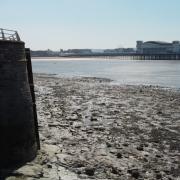 This photo show a view of Weston's seafront from the shore of Knightstone Island