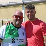 Sam Stocker (right) and Lee Stocker (left) after winning golf bowls fun day competition