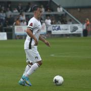 Weston midfielder James Dodd on the ball against Bristol City's u21s.