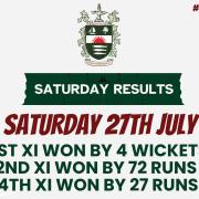 A successful week for Weston Cricket as their men's teams record three wins