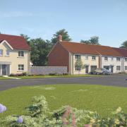 A computer-generated image of homes at Bellway’s new Lavender Rise development in Axbridge, where construction work has just begun.