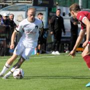 Weston midfielder James Waite was forced to leave the pitch with injury in added time