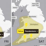 Met Office issued two warnings for thunderstorms, on Friday and Saturday, September 19 and 20.