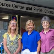 Left to right: Sue Adamson, volunteer at the Resource Centre; Louise Swain, group chief executive at Alliance Homes; Jill Coleman, chair of the Pill Community Foundation