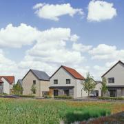 A CGI of the North Field at Court de Wyck by Newland Homes