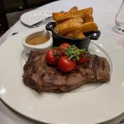 The ribeye steak at Marco Pierre White Steakhouse and Grill.