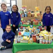 Pupils are helping their local community with food donations