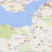 Map of affected flooding. Weekend 19 to 20 October 2024.