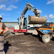 Works are underway at Weston bus depot